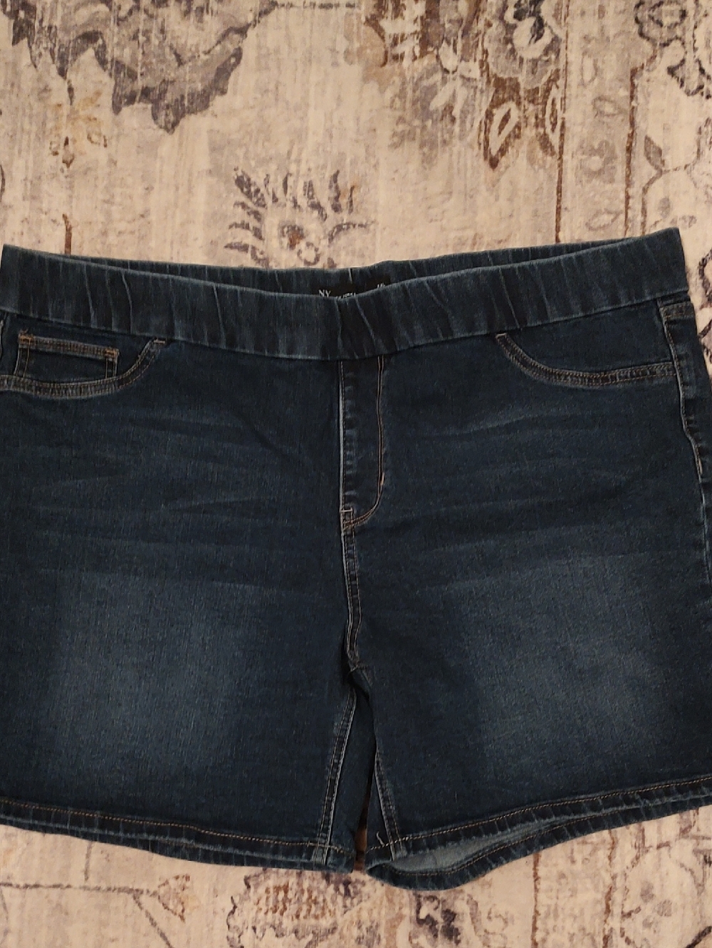 New York & Company Dark Blue Denim Shorts